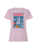 Officially Licensed Nasa Space Shuttle Launch Art Women's T-shirt