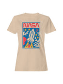 Officially Licensed Nasa Space Shuttle Launch Art Women's T-shirt