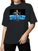 Officially Licensed Nasa Space Station Earth View Women's T-shirt