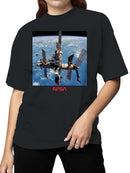 Officially Licensed Nasa Mir Space Station in Orbit Women's T-shirt