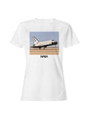 Officially Licensed Nasa Space Shuttle Atlantis Landing Women's T-shirt