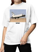 Officially Licensed Nasa Space Shuttle Atlantis Landing Women's T-shirt