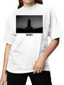 Officially Licensed Nasa Space Shuttle at Dawn Silhouette Women's T-shirt