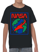 Officially Licensed Nasa Space Shuttle Earth Design Youth's T-shirt