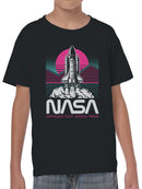Officially Licensed Nasa Retro Space Shuttle Design Youth's T-shirt