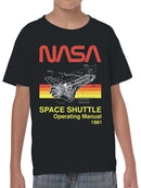 Officially Licensed Nasa Space Shuttle Manual 1981 Youth's T-shirt
