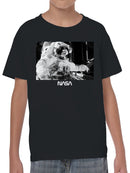 Officially Licensed Nasa Astronaut Spacewalk with NASA Logo Youth's T-shirt