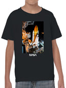 Officially Licensed Nasa Space Shuttle Launch Night Youth's T-shirt