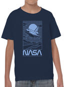 Officially Licensed Nasa Retro NASA Space Shuttle Art Youth's T-shirt