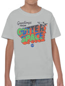 Officially Licensed Nasa Greetings from Outer Space Adventure Youth's T-shirt