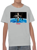 Officially Licensed Nasa Space Station Earth View Youth's T-shirt
