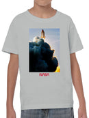 Officially Licensed Nasa Shuttle Launch Scenic Art Youth's T-shirt