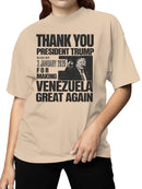 Thank You Trump Venezuela 2026 Women's T-shirt