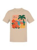 Tropical Sunset Flamingo Scene Men's T-shirt