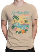 St. Maarten Caribbean Sunset Vibes Men's T-shirt
