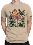 Tropical Flamingo Paradise Design Men's T-shirt