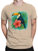 Tropical Toucan and Hibiscus Art Men's T-shirt