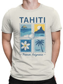 Tahiti Scenic Stamps Art Men's T-shirt
