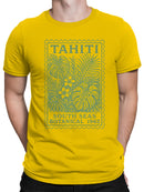 Tahiti Botanical Stamp Art 1962 Men's T-shirt