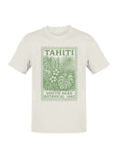 Tahiti Botanical Stamp Art 1962 Men's T-shirt