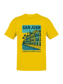 San Juan Caribbean Coastline Art Men's T-shirt