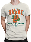 Hawaii Aloha State Floral Design Men's T-shirt