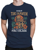 Visit Tiki Haven for Piña Colada Vibes Men's T-shirt
