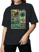 Vintage Jamaica Postage Stamp Art Women's T-shirt