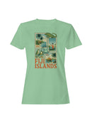 Fiji Islands Stamp Art Collection Women's T-shirt