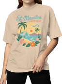 St. Maarten Caribbean Sunset Vibes Women's T-shirt