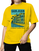 San Juan Caribbean Coastline Art Women's T-shirt