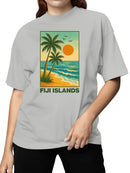Fiji Islands Sunset Beach Art Women's T-shirt
