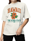 Hawaii Aloha State Floral Design Women's T-shirt