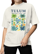 Tulum Tropical Escape Artwork Women's T-shirt