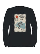 Sapporo 1972 Olympic Skiing Design Men's Sweatshirt