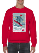Snowboarding Switzerland Stamp 1998 Men's Sweatshirt