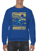 Sweden Cross-Country Skiing Graphic Men's Sweatshirt