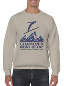 Chamonix Mont-Blanc Ski 1924 Graphic Men's Sweatshirt