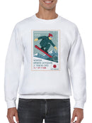 Vintage Japan Snowboarding Stamp Men's Sweatshirt