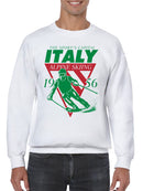 Italy Alpine Skiing 1956 Design Men's Sweatshirt