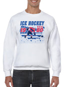 USA 1980 Ice Hockey League Graphic Men's Sweatshirt