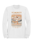 St. Moritz Winter Resort Poster Men's Sweatshirt