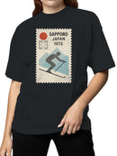 Sapporo 1972 Olympic Skiing Design Women's T-shirt