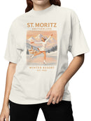 St. Moritz Winter Resort Poster Women's T-shirt