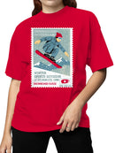 Snowboarding Switzerland Stamp 1998 Women's T-shirt