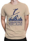 Chamonix Mont-Blanc Ski 1924 Graphic Men's T-shirt