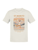 St. Moritz Winter Resort Poster Men's T-shirt