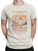 St. Moritz Winter Resort Poster Men's T-shirt