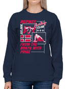 Norway Curling Club Pride Design Women's Sweatshirt