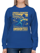 Sweden Cross-Country Skiing Graphic Women's Sweatshirt